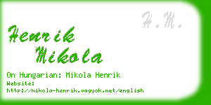 henrik mikola business card